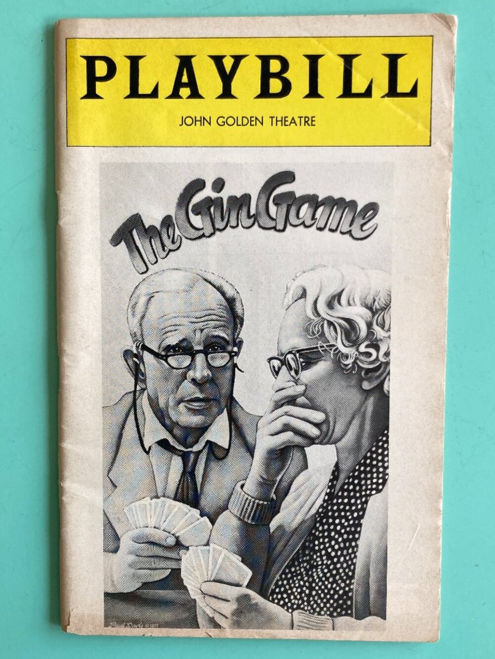 Playbill The Gin Game JESSICA TANDY HUME CRONYN Broadway December 1977 Crease
